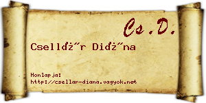 Csellár Diána névjegykártya